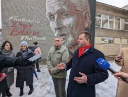 У Вільні адкрылі фрэску з партрэтам Алеся Бяляцкага   