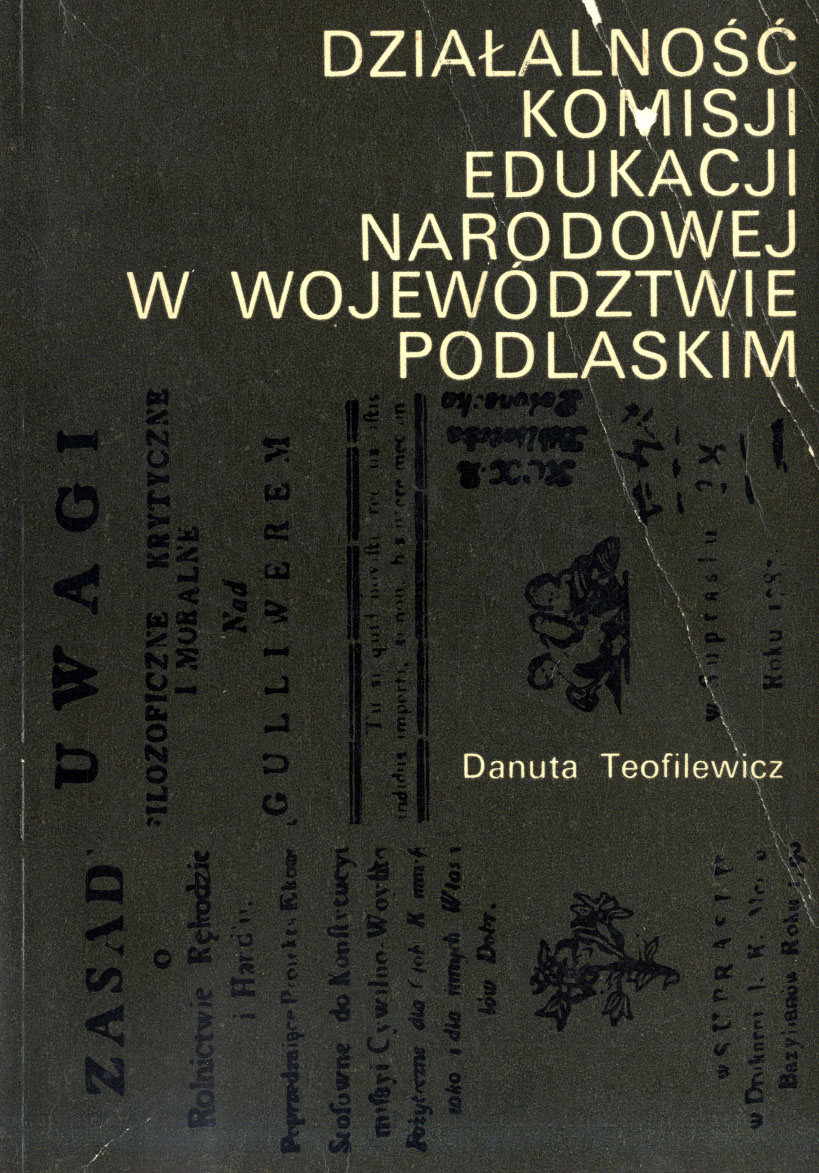 Działalność Komisji Edukacji Narodowej w województwie podlaskim 1773-1794