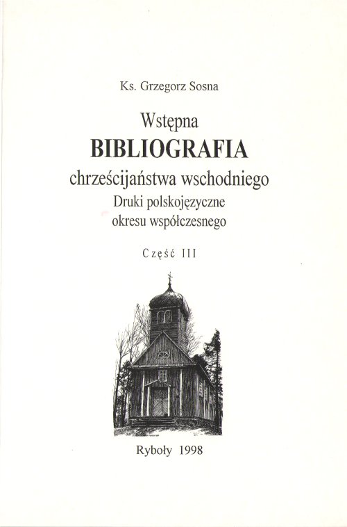 Wstępna Bibliografia chrześcijaństwa wschodniego