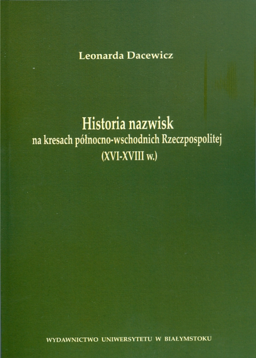 Historia nazwisk na kresach północno-wschodnich Rzeczpospolitej