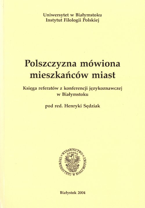 Polszczyzna mówiona mieszkańców miast
