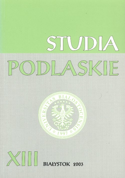 Studia Podlaskie XIII