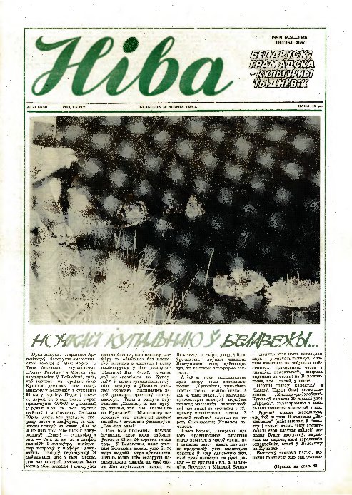 Ніва 31 (1733) 1989