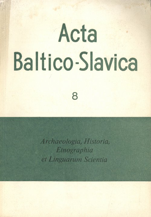 Acta Baltico-Slavica 8