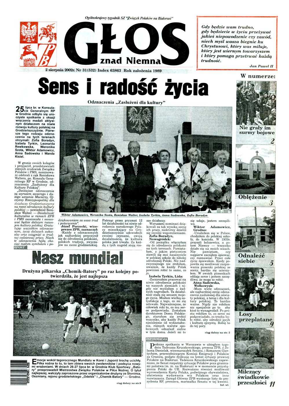 Głos znad Niemna 31 (532) 2002