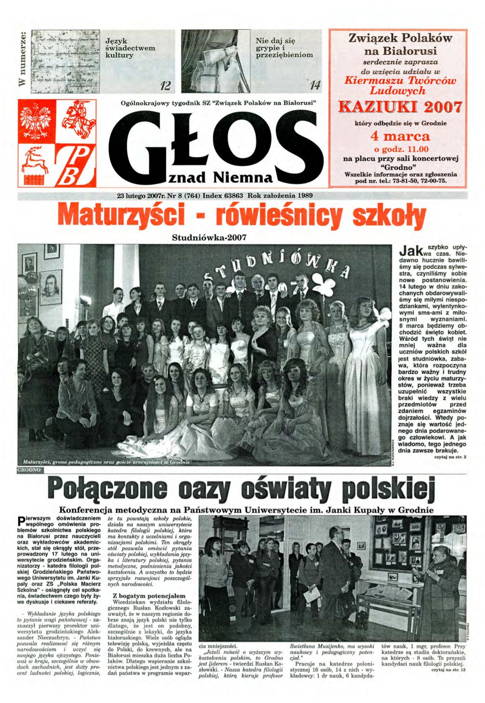 Głos znad Niemna 8 (764) 2007