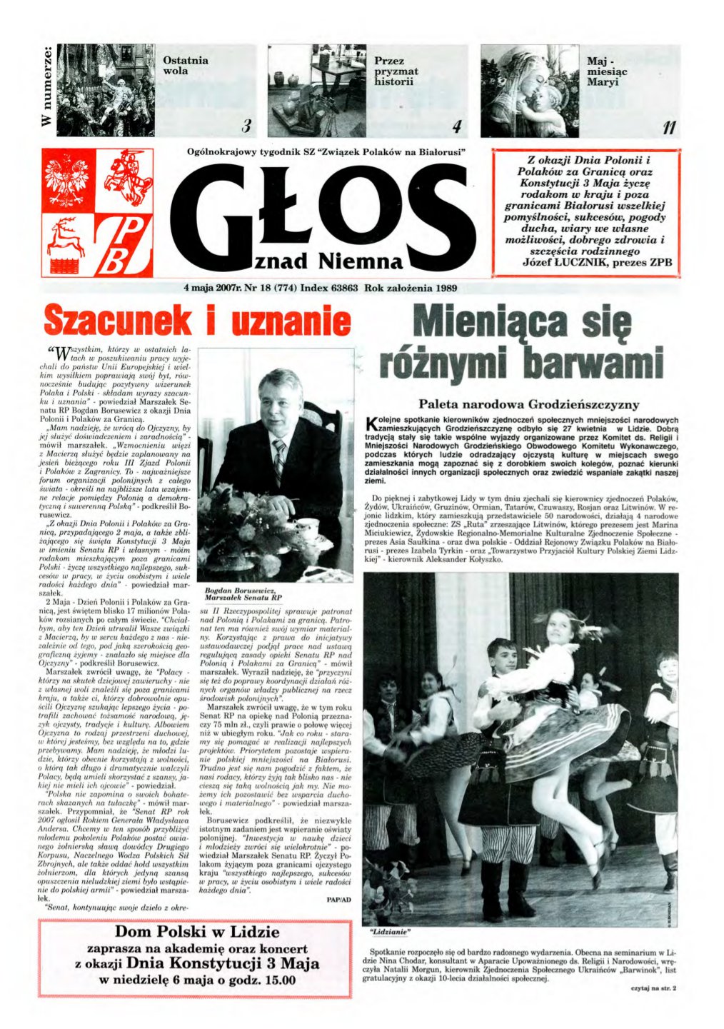 Głos znad Niemna 18 (774) 2007
