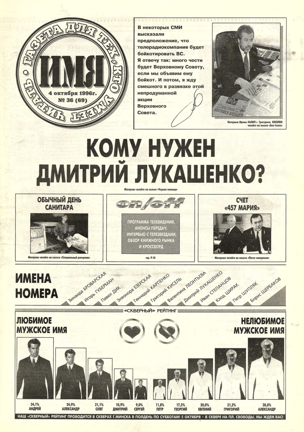 Имя 36 (69) 1996