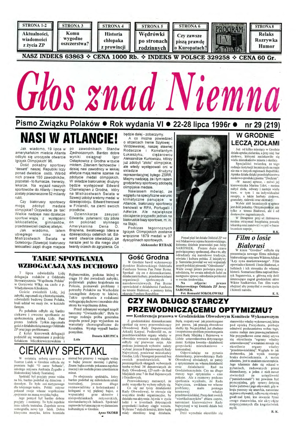 Głos znad Niemna 29 (219) 1996