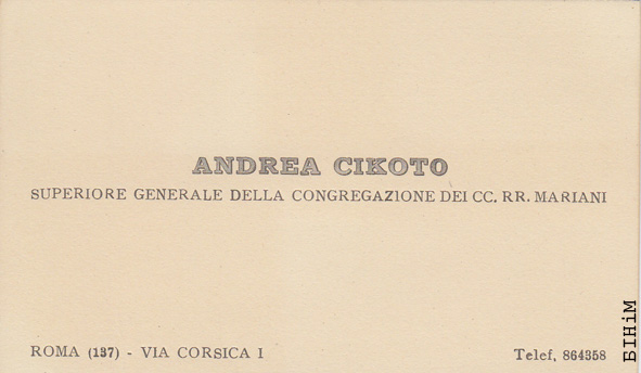 Візытоўка Андрэя Цікоты