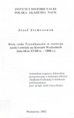 Rola rodu Tyzenhauzów w rozwoju nauki i oświaty na Kresach Wschodnich (lata 60. XVIII w.-1880 r.)