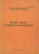 Studia i szkice z dziejów najnowszych 