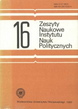 Zeszyty Naukowe Instytutu Nauk Politycznych 16